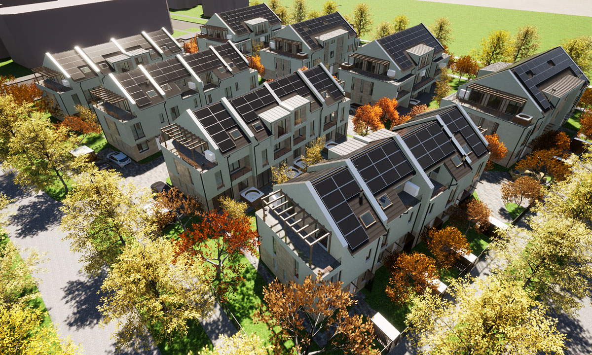kertvárosi lakópark, megújuló energia